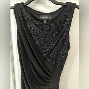 NWT R & M Richards  Black Sequin Formal Maxi Dress with Matching Sweater